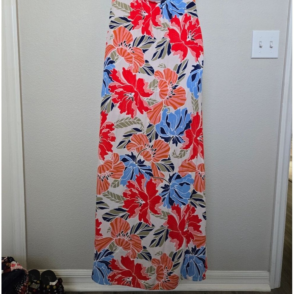 ASTR The Label Floral Strapless Off The Shoulder Maxi Summer Dress - Picture 10 of 14